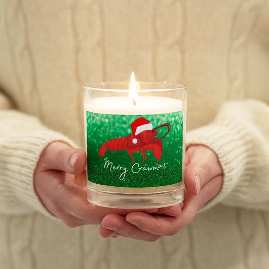 Merry Crawmas | Glass jar soy wax candle