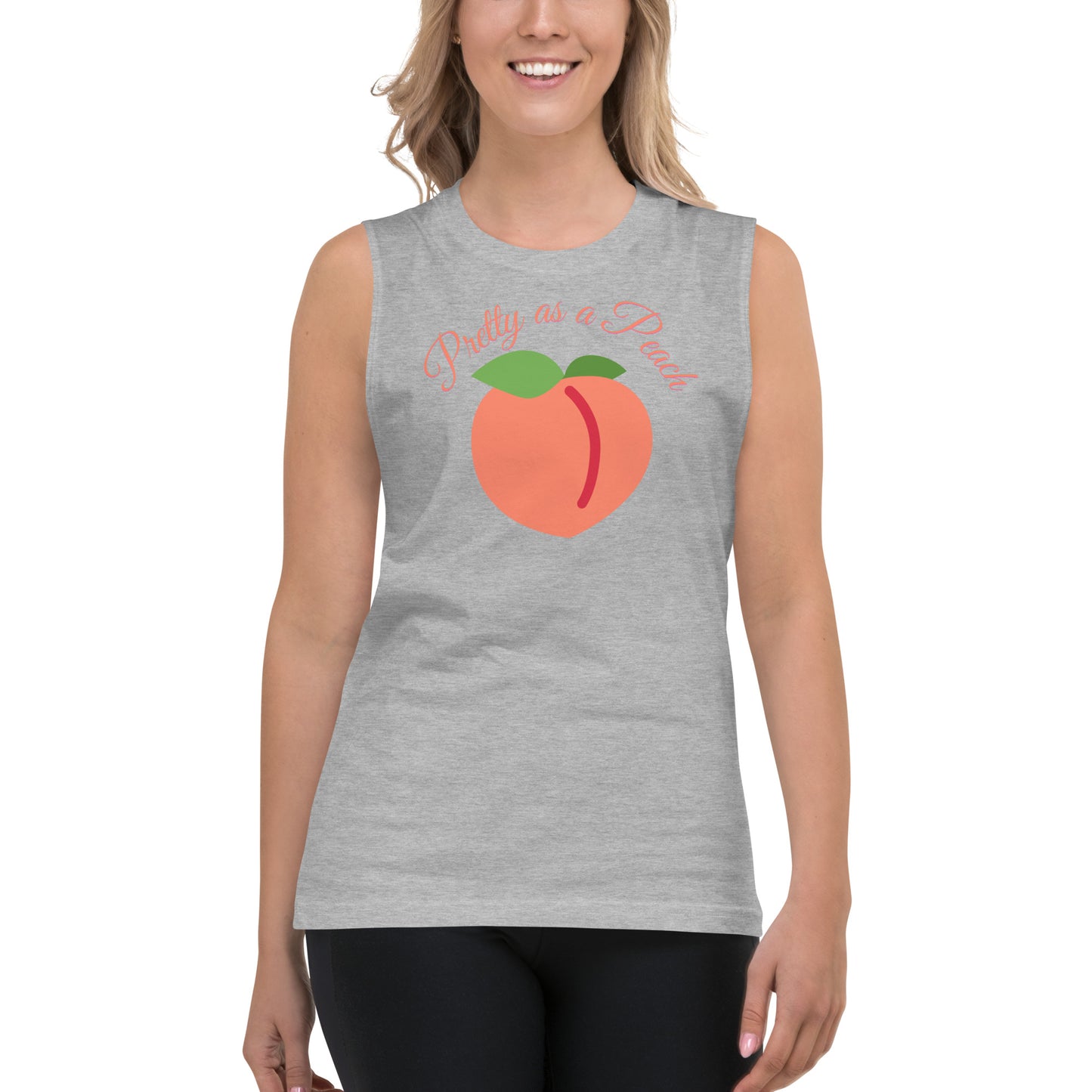 Pretty as a Peach / Unisex Muscle Shirt