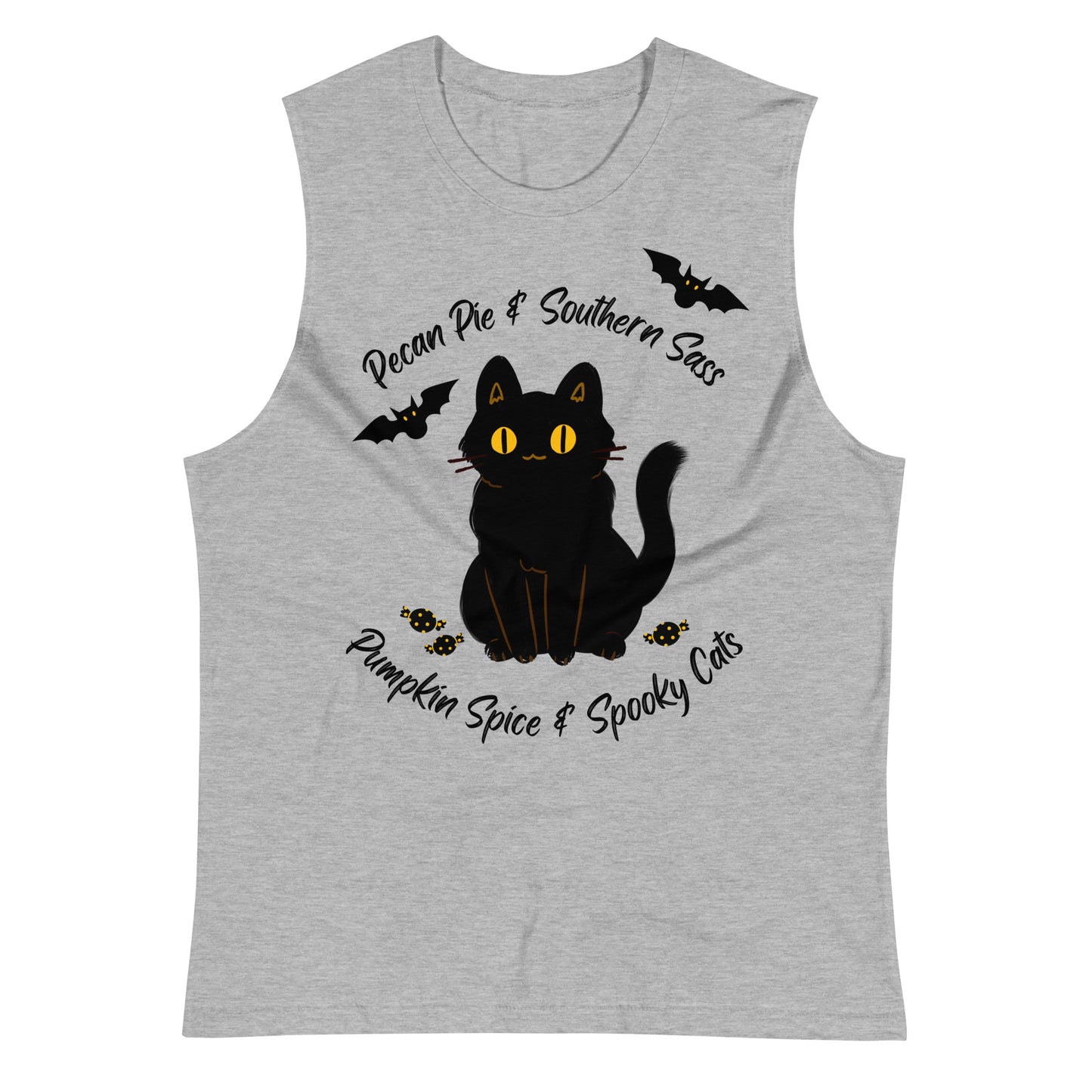 Spooky Cat | Unisex Muscle Shirt