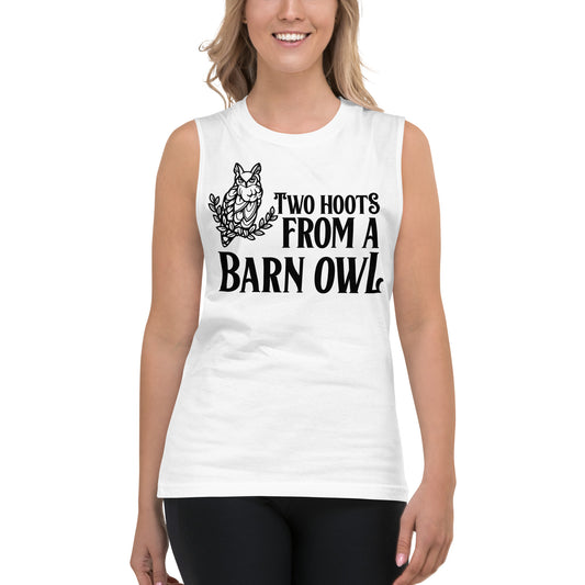 Two Hoots From a Barn Owl / Unisex Muscle Shirt