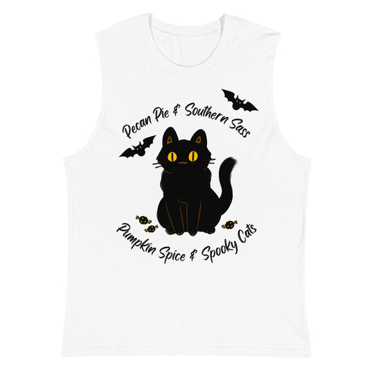 Spooky Cat | Unisex Muscle Shirt