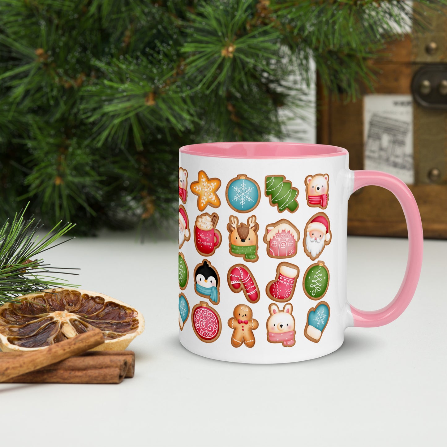 Cute Christmas Cookie | Mug with Color Inside