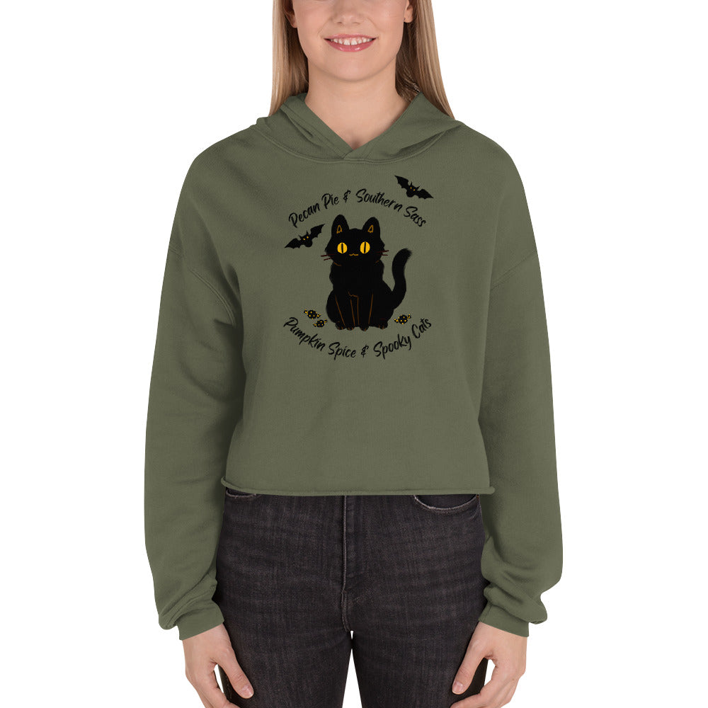 Spooky Cat | Crop Hoodie